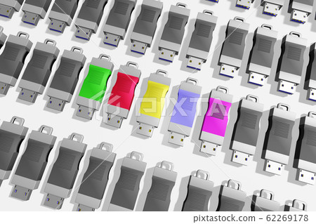 USB memory (3DCG: white background) USB memory (3DCG: white background) 62269178
