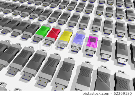 USB memory (3DCG: white background) 62269180