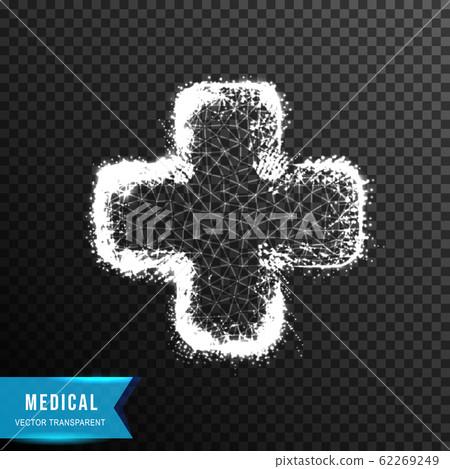 cross health medical icon from connecting dot and cross health medical icon from connecting dot and 62269249