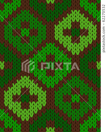 vector knitting seamless background: shamrock pattern vector knitting seamless background: shamrock pattern 62270532