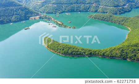 Aerial view Vacha dam. 62271758