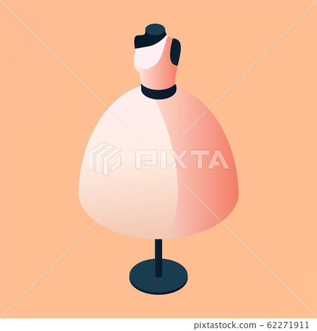 Woman mannequin in nude beige evening dress in 62271911