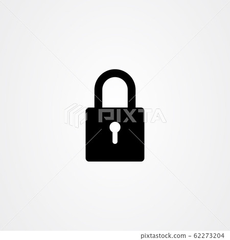 Padlock or lock icon vector. safe and security - Stock Illustration ...