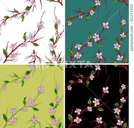 Abstract seamless pattern with pink sakura on Abstract seamless pattern with pink sakura on 62273303