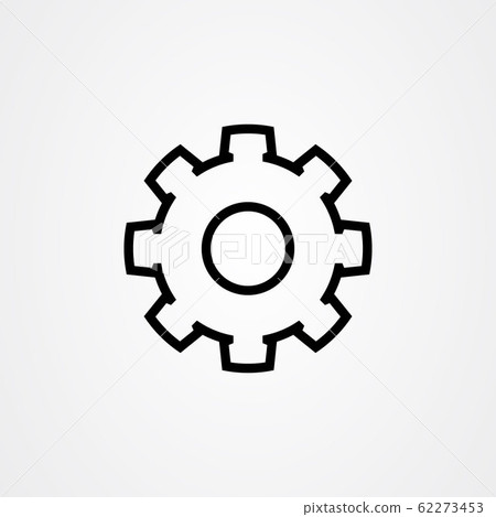 Setting icon vector design, gear symbol. 62273453