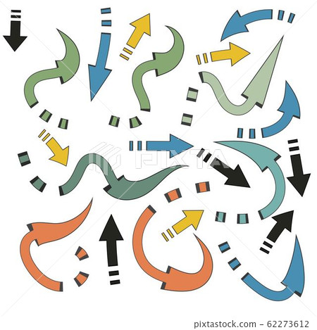 Arrows collection isolated. Abstract colorful - Stock Illustration ...