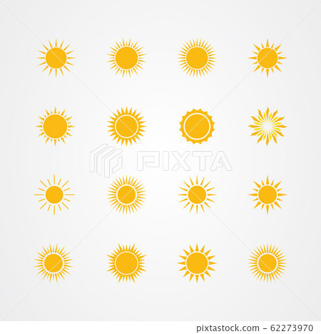 Set of sun icons vector design - Stock Illustration [62273970] - PIXTA