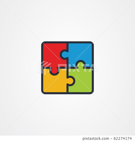Puzzle icon flat vector design Puzzle icon flat vector design 62274174