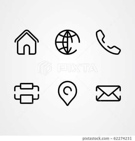Business card information icons vector design 62274231