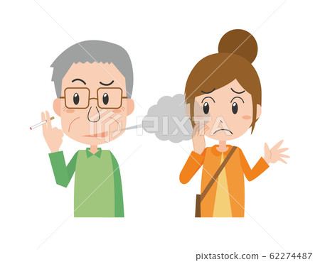Tobacco Elderly Senior man Smoke Sidestream smoke Damage Smoke Woman 62274487