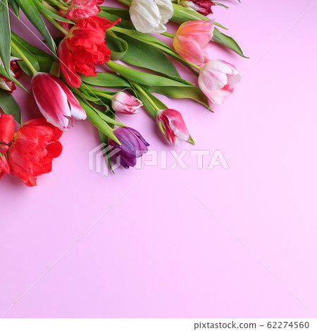 Spring abstract background with floral decor 62274560