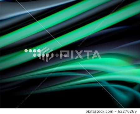 Silk smooth lines on black, liquid fluid color waves. Vector Illustration Silk smooth lines on black, liquid fluid color waves. Vector Illustration 62276269