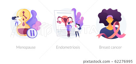 Female health issues vector concept metaphors. 62276995