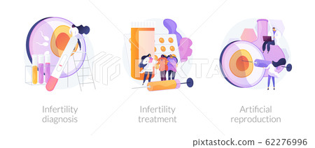 Infertility test and treatment vector concept metaphors. 62276996
