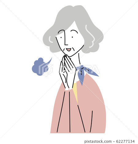 插图素材: 看起来的高级妇女如释重负 查看全部