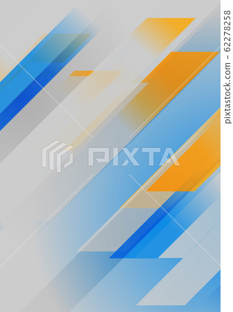 Blue, grey and orange stripes abstract tech 62278258