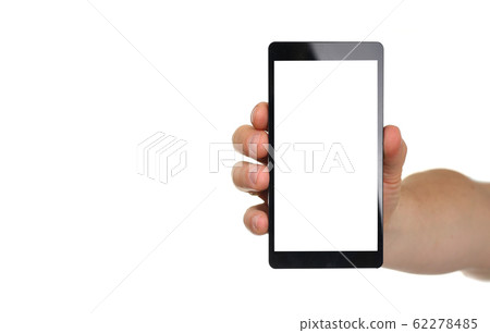 Male hand hoding smartphone isolated on white background Male hand hoding smartphone isolated on white background 62278485