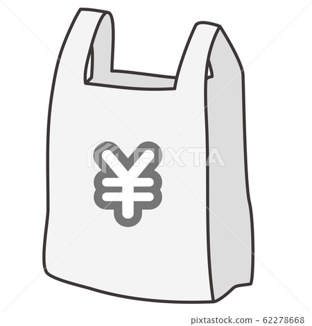 購物袋免費分發結束時的“購物袋付款”插圖圖標和矢量素材 62278668
