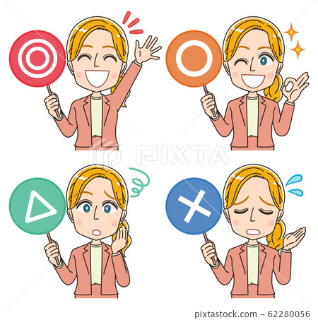 英語英語老師外國人金發女人插圖漫畫 62280056