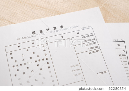 [Photo Material] Financial Statement Business Scene Balance Sheet Income Statement Corporation Final Report 62280854