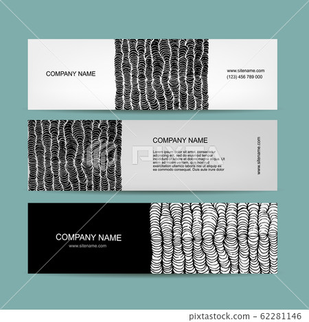 Banners set, zentangle ornament design Banners set, zentangle ornament design 62281146