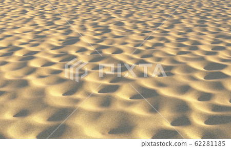 Brown sand on beach with fossas under sun light 62281185