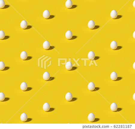 White eggs on bright yellow isometric seamless White eggs on bright yellow isometric seamless 62281187