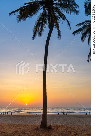 Sunset on Kudle Beach in Gokarna. India Sunset on Kudle Beach in Gokarna. India 62281650