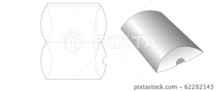 Pillow packaging die cut template design Pillow packaging die cut template design 62282143