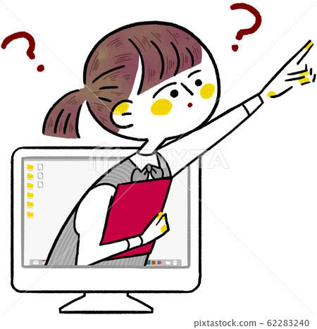 OL pointing out from a personal computer Hatena OL pointing out from a personal computer Hatena 62283240