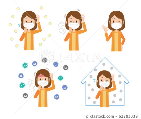 Mask cold virus hay fever influenza house dust women set 62283339