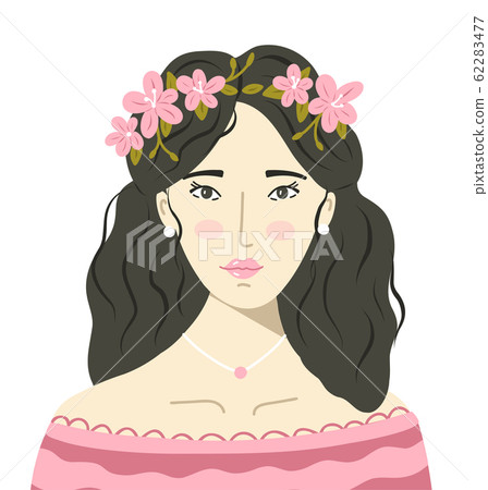 Girl flower portrait Girl flower portrait 62283477
