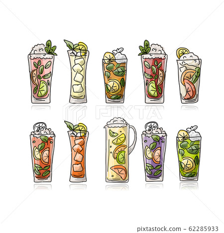 Cocktails collection, sketch for your design Cocktails collection, sketch for your design 62285933