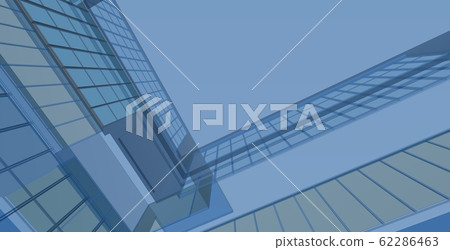 Modern architecture wireframe. Concept of urban Modern architecture wireframe. Concept of urban 62286463