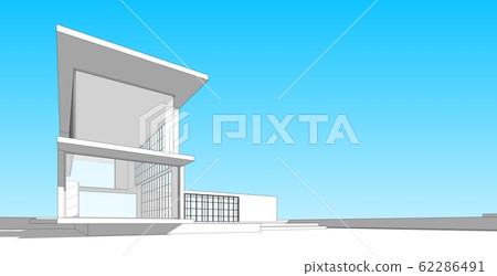 Modern architecture wireframe. Concept of urban Modern architecture wireframe. Concept of urban 62286491