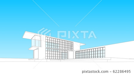 Modern architecture wireframe. Concept of urban Modern architecture wireframe. Concept of urban 62286495