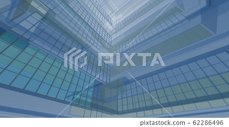 Modern architecture wireframe. Concept of urban Modern architecture wireframe. Concept of urban 62286496