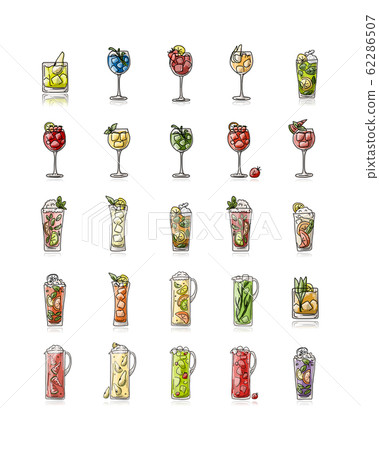Cocktails collection, sketch for your design Cocktails collection, sketch for your design 62286507