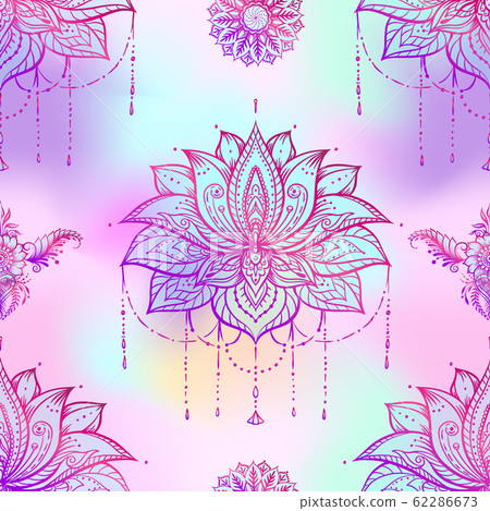 Ornate Lotus flower. 62286673