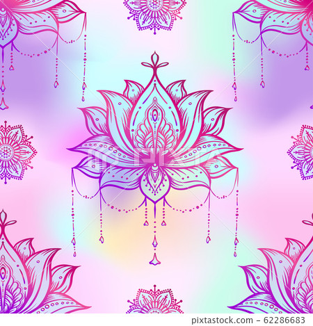 Ornate Lotus flower. 62286683