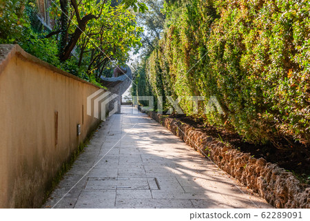 Stone Walkway along Villa d'Este, Lazio region Stone Walkway along Villa d'Este, Lazio region 62289091