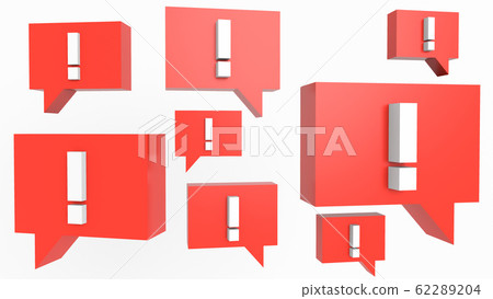 3D render illustration of speech bubble represent communications 62289204