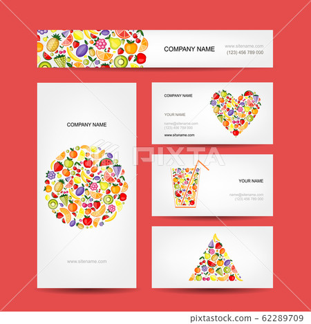 Business cards design, fruit collection Business cards design, fruit collection 62289709