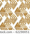 Ethnic gold hand painted seamless pattern. Abstract rhombus golden background. Tribal aztec texture. 62290051