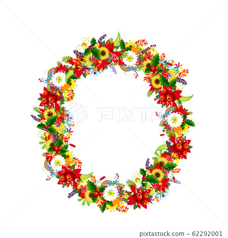 Floral letter O for your design 62292001