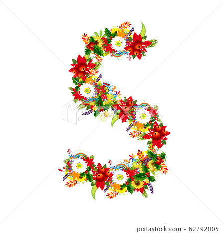 Floral letter S for your design Floral letter S for your design 62292005