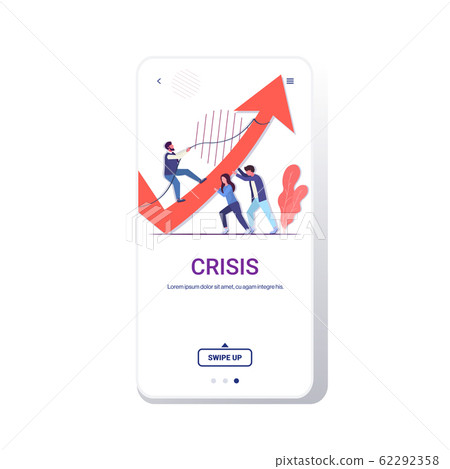 businesspeople team pushing arrow graph up growth financial crisis teamwork concept business people controlling red chart moving upward full length smartphone screen mobile app copy space businesspeople team pushing arrow graph up growth financial crisis teamwork concept business people controlling red chart moving upward full length smartphone screen mobile app copy space 62292358