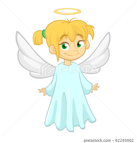 Cartoon cute Christmas angel. Vector illustration - Stock Illustration  [62293002] - PIXTA