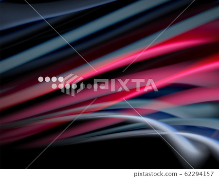 Silk smooth lines on black, liquid fluid color waves. Vector Illustration Silk smooth lines on black, liquid fluid color waves. Vector Illustration 62294157