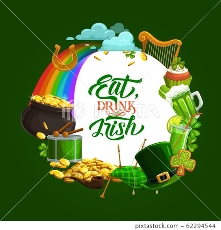 St. Patricks day frame lettering and holiday motto St. Patricks day frame lettering and holiday motto 62294544